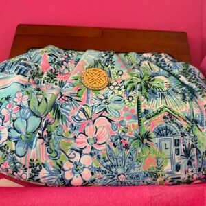 Lilly Pulitzer clutch Annual Gift from Lilly when you spend a certain amount for